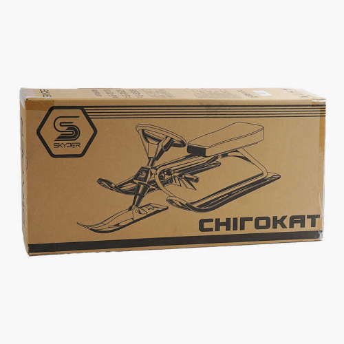 Снігокат дитячий Skyper S-43508 (38,5*50,6*125 см, гальма: ножні, рама: метал, лижі: пластик (HDPE), висота сидіння 26 см, до 70 кг, бірюзовий) фото 2