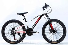 Велосипед двоколісний спортивний Corso KD-24328 «Kord» (колеса Ø24"/гума, рама: 11"/алюміній, швидкостей: 21, обладнання Shimano)