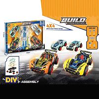Машинки-конструктори 65269 2 машинки, інерція, 2 додаткових корпуси, гумові шини, інструменти, в коробці