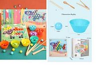 Мозаїка дерев’яна C 65017 сортер, силіконові форми, трафарети, в коробці