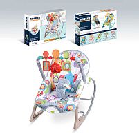 Шезлонг 68157-1 мелодії, 3 підвіски, заспокійлива вібрація, в коробці