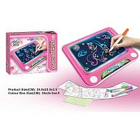 Дошка для малювання YM 28 підсвічування, 4 маркери, 6 трафаретів, в коробці