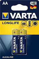 Картинка  Батарейка VARTA LONGLIFE AA BLI 2 ALKALINE (04106101412) магазин cd-market