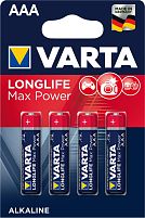 Картинка  Батарейка VARTA LONGLIFE MAX POWER AAA  BLI 4 ALKALINE (04703101404) магазин cd-market