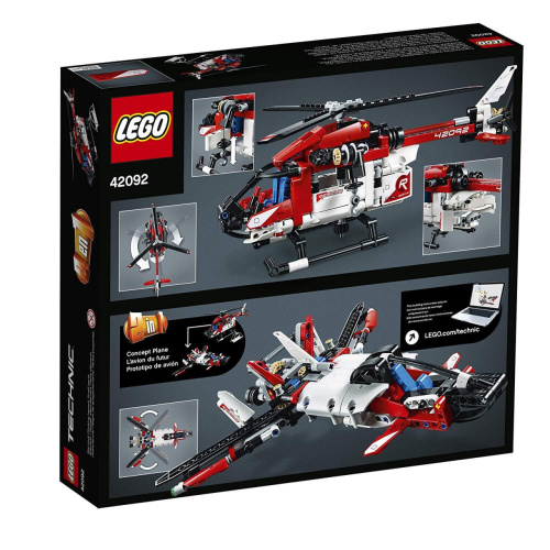 Картинка  Конструктор LEGO Technic Рятувальний гелікоптер (42092) от магазина cd-market фото 6
