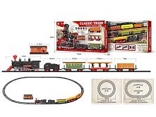 Залізниця 5143 26 елементів, звуки, підсвічування, локомотив, 4 вагони, в коробці