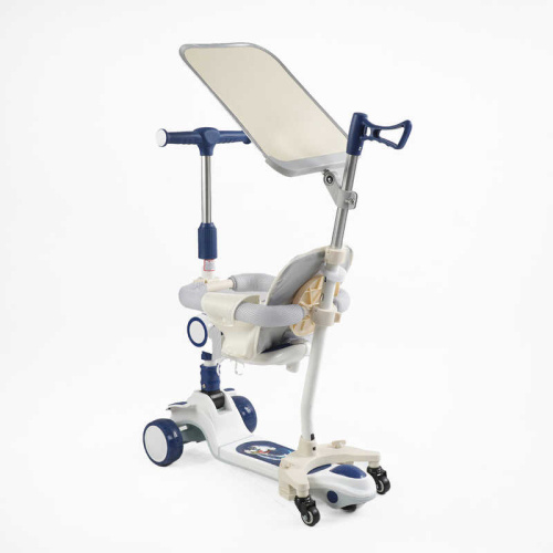 Самокат-беговел триколісний Skyper FJ-59060 (колеса: передні Ø4,92"/заднє Ø3,94"/PU, рама алюм./складна, сидіння, навіс, батьк. ручка, до 25/50 кг) фото 3