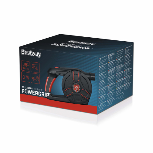 Насос електричний BestWay 62258 «Powergrip» (живлення: мережа 220V/210W, 1100 л/хв., 3 насадки, надування/здування) фото 5