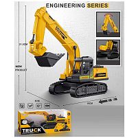 Спецтехніка JKL 135 “Екскаватор”, розмір: 19х8х21.5 см, обертова платформа, рухомий ківш, гумовий гусеничний хід, тріскачка, в коробці