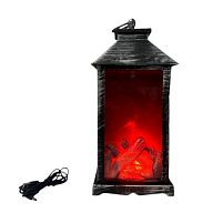 Камін-світильник декоративний з LED підсвічуванням USB 13*30*30см (без батарейок) Stenson R96482