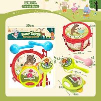 Музичні інструменти 668 барабан, барабанні палички, маракаси, бубон, барабан - колотушка, в пакеті