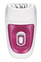 Картинка  Эпилятор Remington  Smooth & Silky, моющаяся головка, 2 скорости, 3 насадки, белый/розовый (EP7300) магазин cd-market