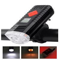 Ліхтарик акумуляторний для велосипеда 9.5*4.5*4.5см Stenson VL97746