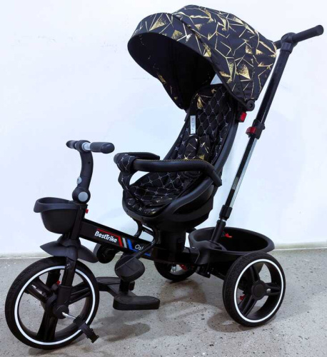 Велосипед дитячий триколісний Best Trike 6390 – 16-098 «Oscar» (колеса: переднє Ø10"/задні: Ø8"/пластик, рама: сталь, батьківська ручка, до 25 кг)