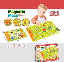 Магнітна гра 2в1 898-9112 сортер, настільна гра, магнітний стилус, в коробці