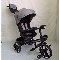 Велосипед дитячий триколісний Turbotrike MT 1002-1 Smart Grey (колеса: передні Ø26 см, задні Ø23 см, батьківська ручка, МР3, USB)
