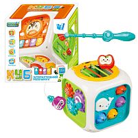 Куб "Інтерактивний розумник" 30671 "WToys", ОЗВУЧУВАННЯ УКРАЇНСЬКОЮ МОВОЮ, “Вивчаємо цифри”, “Скоромовки”, “Казки”, “Зіграй мелодію”, пісеньки, б