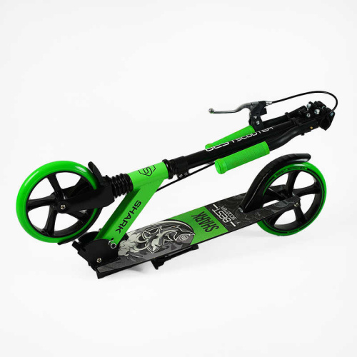 Самокат двоколісний "Best Scooter" SH-50730 "SHARK", з ручним гальмом, затискач керма, колеса PU - 20 см, 1 амортизатор, в коробці фото 8