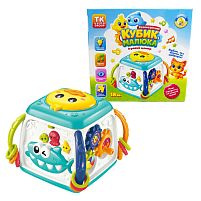 Музичний куб 27775 "TK Group", ОЗВУЧУВАННЯ УКРАЇНСЬКОЮ МОВОЮ, пісні, казки, цифри, ноти, підсвічування, пальчикові ігри, в коробці