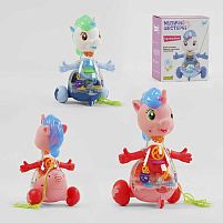 Музична єдиноріжка 32917 "WToys", ОЗВУЧУВАННЯ УКРАЇНСЬКОЮ МОВОЮ, шестерні, пісня, підсвічування, автоматичний рух, в коробці