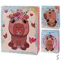 Пакет подарунковий паперовий L "Capybara" 31*42*12см Stenson R34623-L