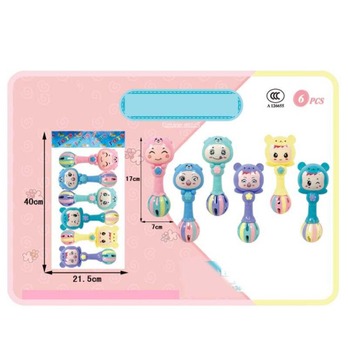 Набір брязкалець 929-50 A 6 штук, у пакеті