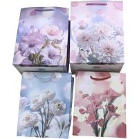 Пакет подарунковий паперовий M "Spring flower" 26*32*10см Stenson R40760-M