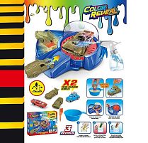 Автомийка SK 771 S 2 металопластикові машинки, змінюють колір, рухливі елементи, пульверизатор, піпетка для водички, в коробці