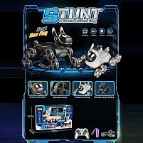 Собачка на радіокеруванні 588 A 2 A 2 кольори, акум. 3,7 V, пульт 2,4 Ghz, музика, підсвічування, звуки, трансформація коліс, роликові колеса, у