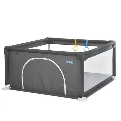 Намет-манеж Bambi MR 1339-G (61*123*123 см, ширина з ніжками 132 см, тканина: Oxford 150D, 2 ручки, вхід із застібкою-блискавкою, поліестер, сірий)