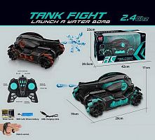 Танк на радіокеруванні HD 3988 звукові та світлові ефекти, стріляє орбізами, управління пультом та браслетом, 2 кольори, в коробці