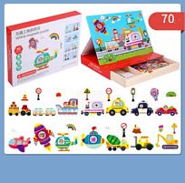 Дерев'яна магнітна дошка C 74000 магнітні елементи, в коробці