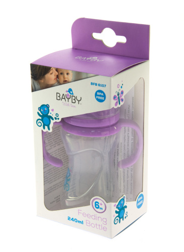 Картинка  Бутылочка для кормления Bayby BFB6107 240ml 6м+ фиолетовый от магазина cd-market фото 4