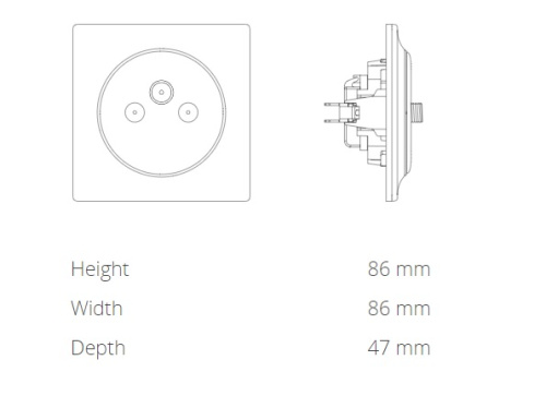 Картинка  Розетка Fibaro Walli TV-SAT Outlet, белая (FGWTFEU-021) от магазина cd-market фото 4