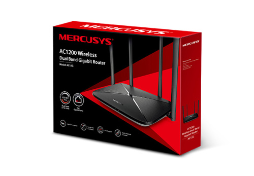 Картинка  Маршрутизатор MERCUSYS , AC1200, 3xGE LAN, 1xGE WAN (AC12G) от магазина cd-market фото 5