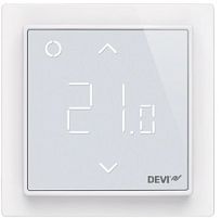 Картинка  Терморегулятор DEVIreg Smart (+5+45С), Wi-Fi, 85 х 85мм, макс. 15A, белый (140F1141) магазин cd-market