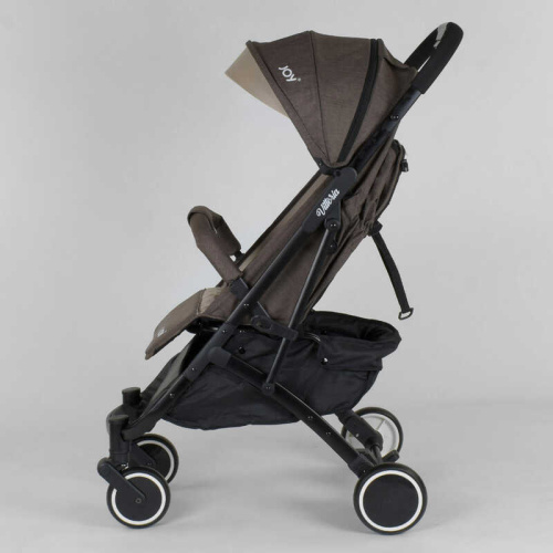 Коляска дитяча прогулянкова Joy Vittoria 71055 (цвет КОРИЧНЕВЫЙ ЛЕН, рама алюминиевая, футкавер, телескопическая ручка) фото 3