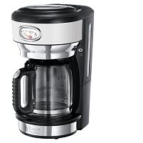 Картинка  Кофеварка Russell Hobbs  Retro, 1000 Вт, шкала времени сохранения вкуса, Белый (21703-56) магазин cd-market