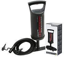 Насос ручний Intex 68612 «Double Quick I Hand Pump» (об'єм: 0,9 L., висота: 29 см., 3 насадки, шланг 1 м., надування/зування)