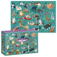 Пазл "Кумедні коти" 300626 "DoDo", 100 елементів, в коробці