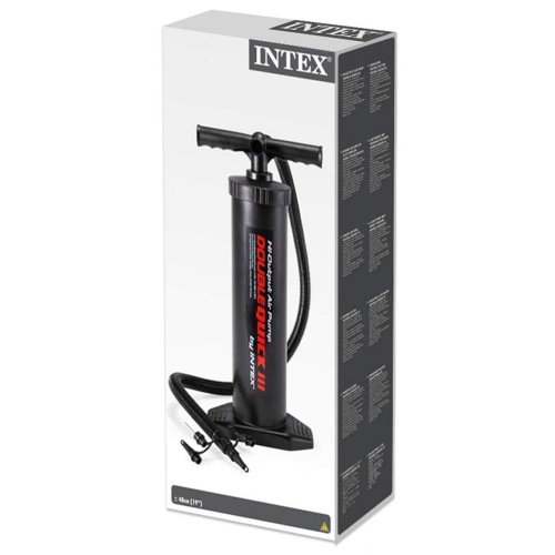 Насос ручний Intex 68615 «Double Qoick III Hand Pump» (об'єм: 3,3 L., висота: 48 см., 3 насадки, шланг 1 м., надування/зування) фото 5