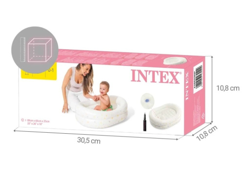 Дитяча надувна ванна Intex 48523 «Зіркочка» (25*66*89 см, надувне дно, насос, серія: Kidz Air Mattress) фото 10