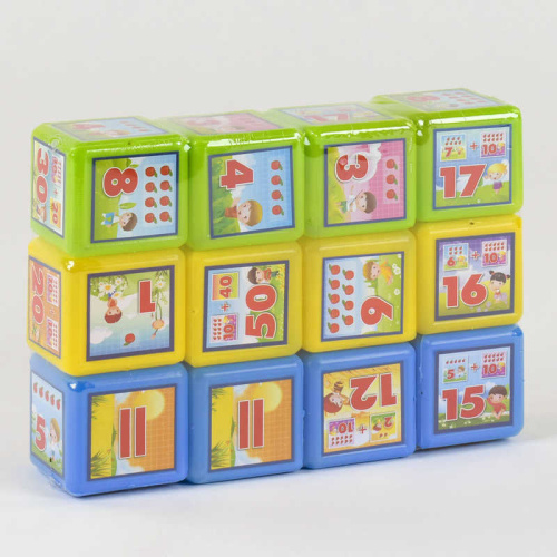 Кубики "Математика 12 шт" 09052 "M Toys"