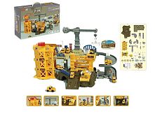 Трек ZX 661 A “Будівництво”, механічний підйомник, кран, 4 машинки, в коробці