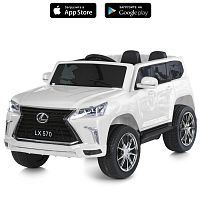 Електромобіль дитячий Bambi Racer M 6140EBLR-1 «Lexus LX570» (колеса Ø9.8"/EVA, акк: 12V/7Ah, мотор: 2*12V/35W/RPM15000, до 8 км/г, до 30 кг)