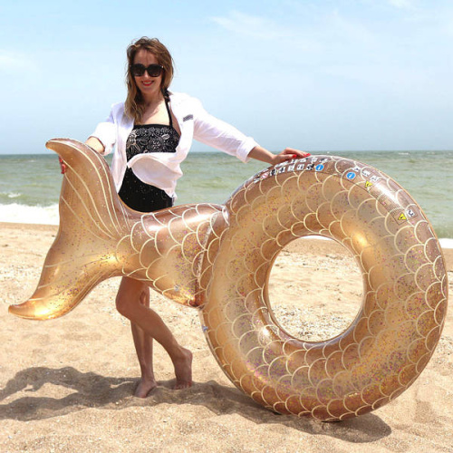 Коло дитяче надувне для плавання Intex 56258 «Русалочка Золотий блиск» (79*107*147см, 1 камера, вік 9+, до 100 кг) фото 6