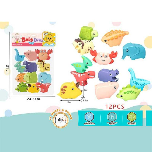 Набір пискавок 916-263 “Тварини”, 12 штук, в пакеті