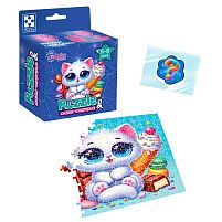 Гра розвиваюча пазли із сюрпризом "Біле кошенятко" VT8030-03 "Vladi Toys", 180 елементів, сквіш-сюрприз, в коробці