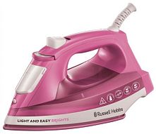 Картинка  Утюг Russell Hobbs  LIGHT AND EASY BRIGHTS, 2400 Вт, паровой удар 90 г, пар 30 г, розовый (25760-56) магазин cd-market