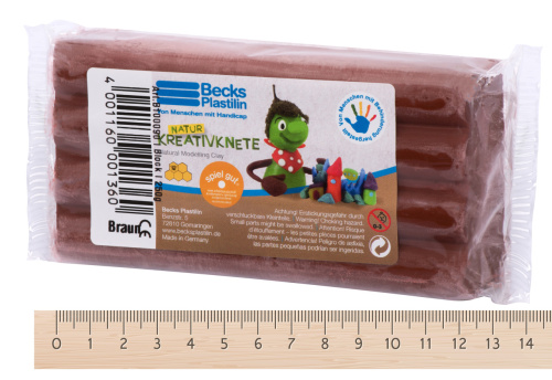 Картинка  Пластилин восковой Becks Plastilin 250г коричневый B100090 от магазина cd-market фото 2